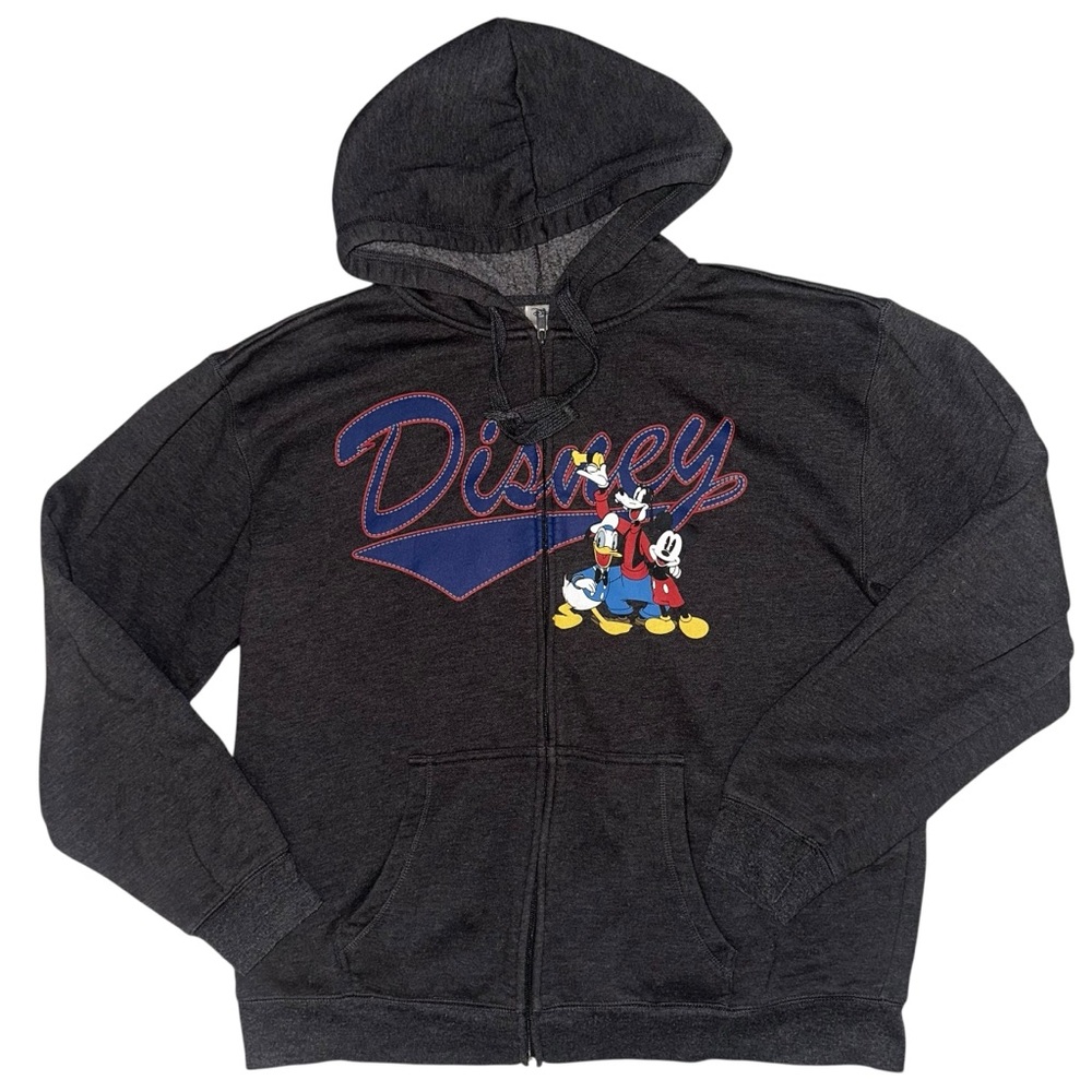 Disney dark grey zip up hoodie. Size‎ L
